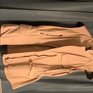 Tan zip-up vest